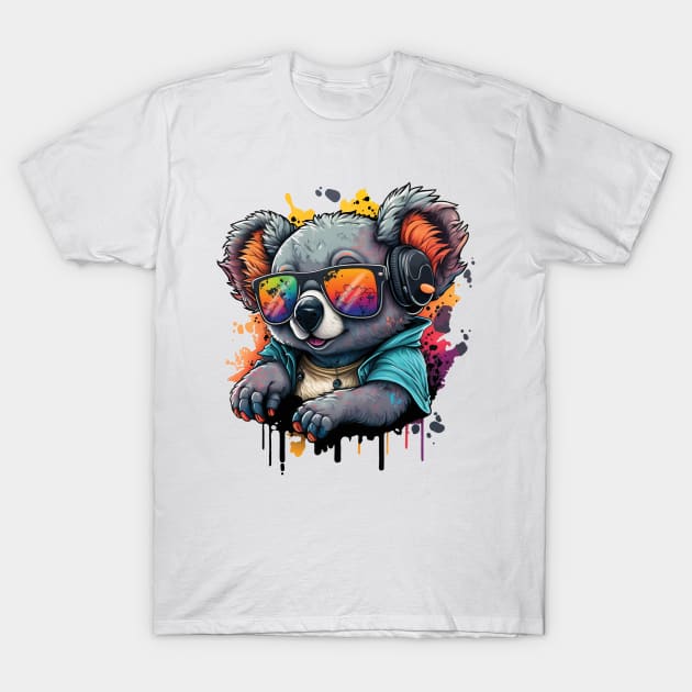 Cool Graffiti Koala T-Shirt by GCS Designs